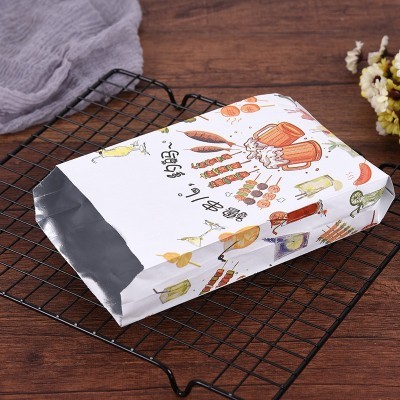 现货外卖打包袋烧烤袋防油保温锡纸袋烤串食品小吃袋 可加印LOGO图3