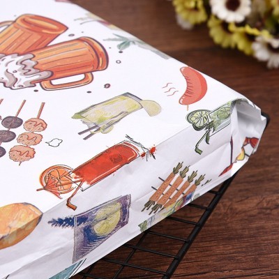 现货外卖打包袋烧烤袋防油保温锡纸袋烤串食品小吃袋 可加印LOGO图2