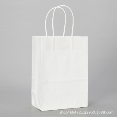 牛皮纸袋服装袋子奶茶外卖打包购物礼品包装手提袋现货加印LOGO图2