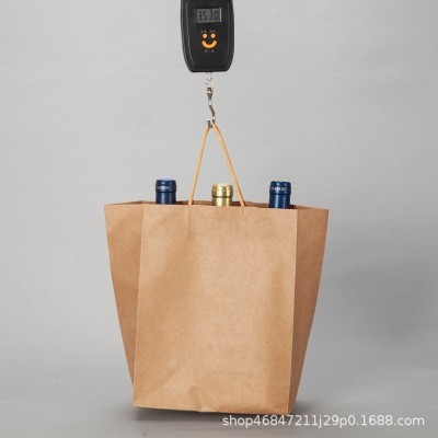 牛皮纸袋服装袋子奶茶外卖打包购物礼品包装手提袋现货加印LOGO图4