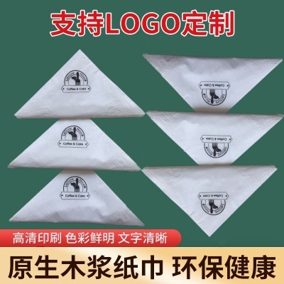 餐巾纸印刷logo250三层加厚方形纸巾甜品西餐酒店餐巾纸厂家批发图5