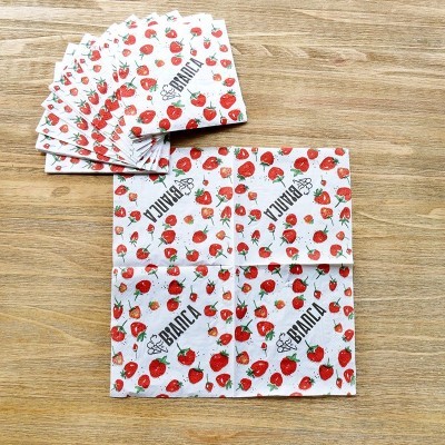 彩色方形餐巾纸印logo创意印花方巾纸餐厅一次性纸巾厂家批发图3