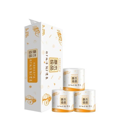 清风270段卷纸原木纯品卷筒卫生纸3层家用实惠12卷一提批发代发图2