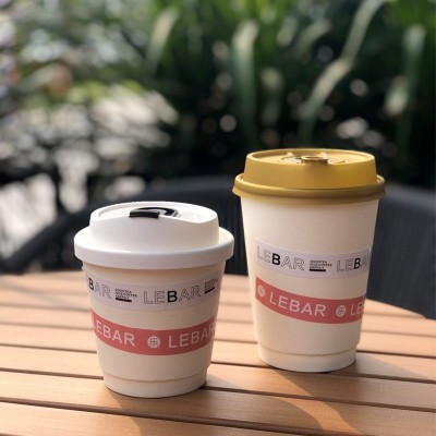 一次性咖啡杯加厚隔热白色奶茶杯双层中空纸杯子隔热商用 奶茶杯图2