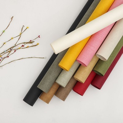 厂家现货批发直销立体双色压纹特种纸变色麻布艺术包装盒面纸图3