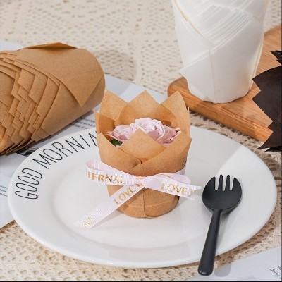 郁金香蛋糕纸杯 多色火焰杯高温防油面包纸托 烘焙用品厂家批发图3