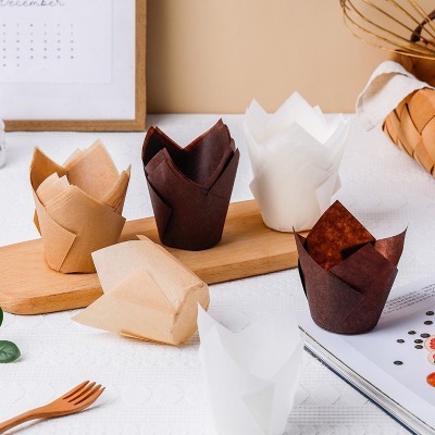 郁金香蛋糕纸杯 多色火焰杯高温防油面包纸托 烘焙用品厂家批发图2