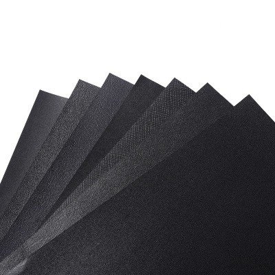 特种纸现货120G亮面黑色压纹纸纹路多样可选纹理清晰原浆底耐折好图2