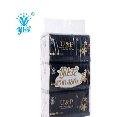 锦上花抽纸三层餐巾纸卫生纸 6包/件 酒店商用纸巾图2