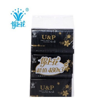 锦上花抽纸三层餐巾纸卫生纸 6包/件 酒店商用纸巾