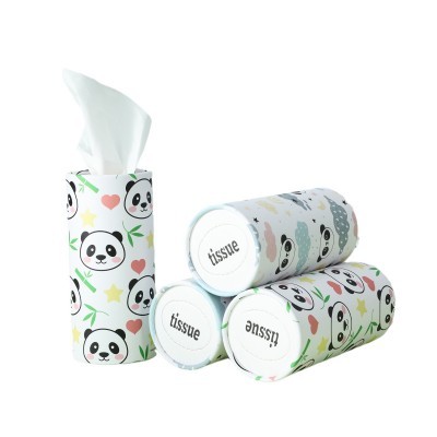 礼盒车载纸巾促销礼品圆筒抽取式面巾纸银行保险餐饮纸巾商用logo