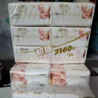 RF090锦上花妇婴6包抽 142长x360张x6包／提×12提／件