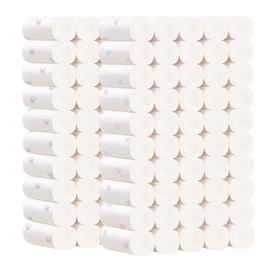 跨境爆品卫生纸卷纸家用纸巾50卷原生木浆2450克便携装印 花厕纸图5