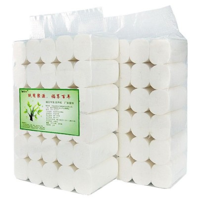 纯木浆白色卷纸 本色卫生纸 家用 无芯卷筒纸原木浆 聚源纸业图2