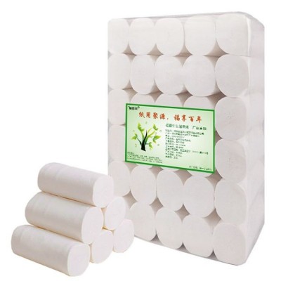 纯木浆白色卷纸 本色卫生纸 家用 无芯卷筒纸原木浆 聚源纸业图4