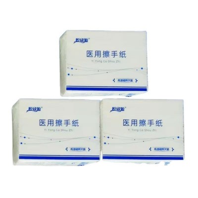 医疗200抽 折叠式擦手纸 厂家辐照灭菌一次性医护专用擦手纸巾图5