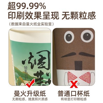 批发国潮一次性奶茶杯带盖咖啡杯外卖打包网红奶茶纸杯定 制图5