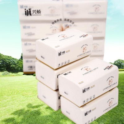 厂家直供 440张大号抽纸餐巾纸大尺寸实惠抽取式可湿水卫生纸批发图3