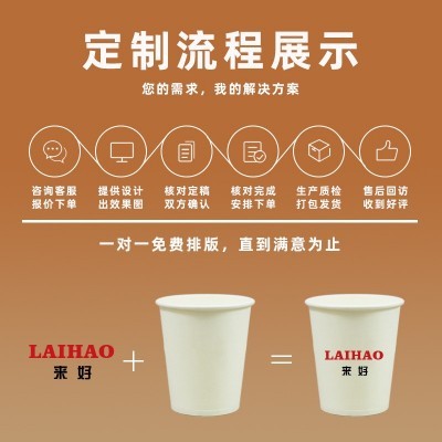 a白色一次性杯子批发可印logo加厚家用婚庆热饮纸杯品尝纸杯现货图4
