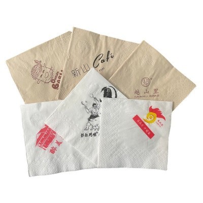 可印制logo餐巾纸商用方巾纸散装方形纸巾外卖酒店饭店西餐厅散装图3