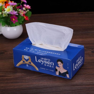 厂家LOGO餐厅企业宣传原生木浆抽纸 二层抽取式广告盒装纸巾餐巾图4