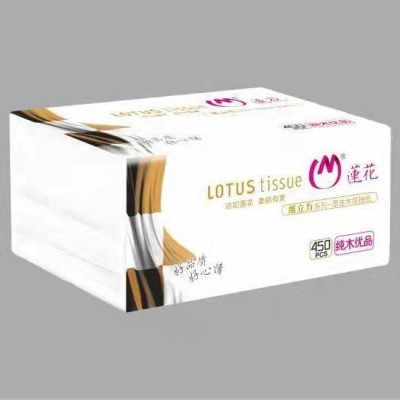 莲花木浆450张大容量纸抽8包装抽纸柔软餐巾纸家用纸巾批发图3