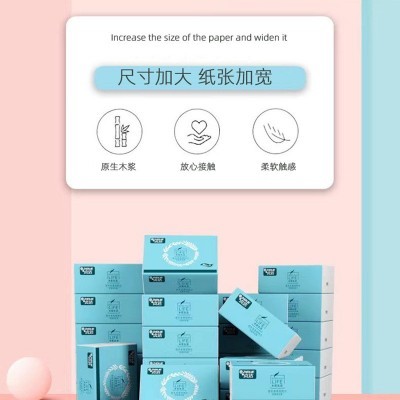 40包加厚原木抽纸家用实惠装整箱纸巾抽餐巾纸卫生抽檫手面巾图2