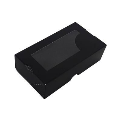 飞机盒首饰盒手工香皂纸盒子现货牛皮纸黑卡白卡镂空开窗盒图3