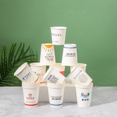 咖啡奶茶加厚一次性纸杯 定制logo可乐豆浆纸杯 12盎司 小批量定做图2