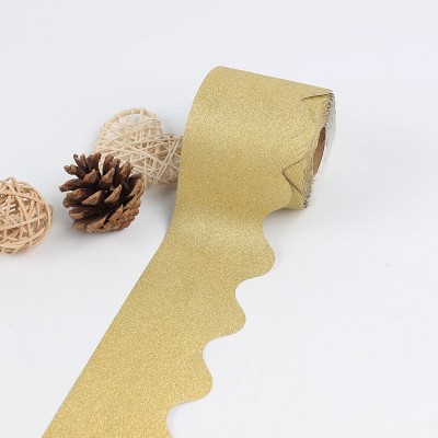 跨境定制金葱粉公告栏边框纸 黑板边框纸 装饰贴纸边框纸亮边图4