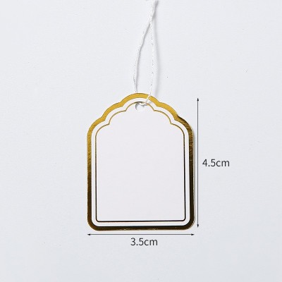 可手写金边价签牌珠宝首饰吊牌价格标签细棉绳跨境价格标签批发图2