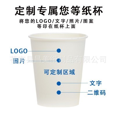 现货批发一次性纸杯子源头工厂加厚白色纸杯商用日用饮水杯白杯图4