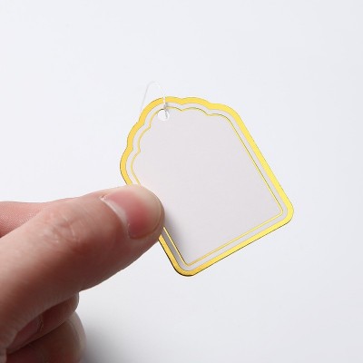 可手写金边价签牌珠宝首饰吊牌价格标签细棉绳跨境价格标签批发图5