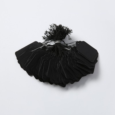 厂家批发白色双胶纸空白价签牌弹力绳可手写吊牌首饰珠宝价格牌图3