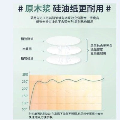 定制烧烤纸 家用一次性厨房食品硅油纸吸油烤箱烤盘纸烤肉纸 不沾图5