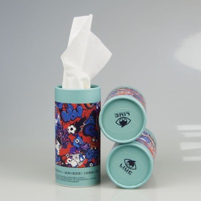 车载圆筒纸巾厂家 商用酒店餐巾纸印logo 4s店广告抽取式筒装纸巾图2