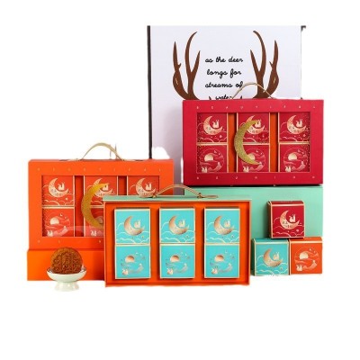 2024新款月饼盒高档中秋节手提月饼礼盒6/8粒月饼包装盒创意定 制图4