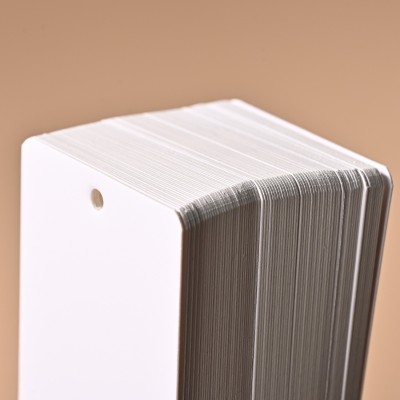 空白小卡片服装吊牌商标通用价格标签白卡纸吊牌牛皮纸吊卡定制图4