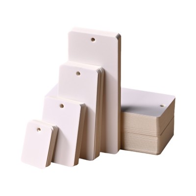 空白小卡片服装吊牌商标通用价格标签白卡纸吊牌牛皮纸吊卡定制图5