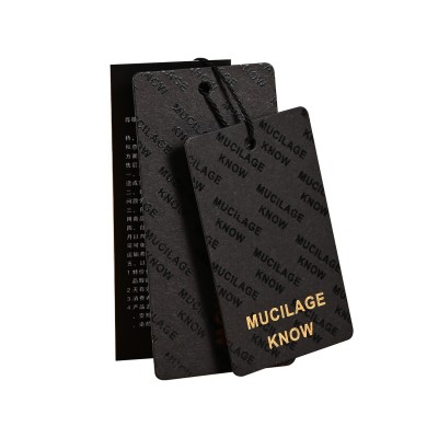 吊牌标签印刷 女装吊牌通用挂牌 吊牌烫金设计制作 高档商标吊卡图5