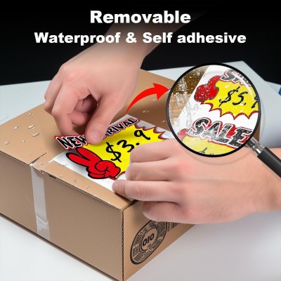 东莞塘厦厂家直销多功能价格标签不干胶贴纸可手写涂鸦防水销售贴