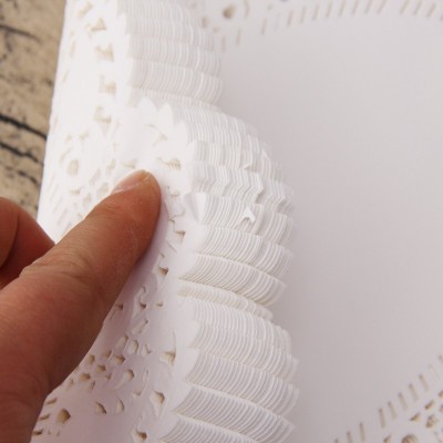 团购批发150张包花底纸小吃垫纸油炸食品花边纸花垫纸吸油纸蕾丝图2