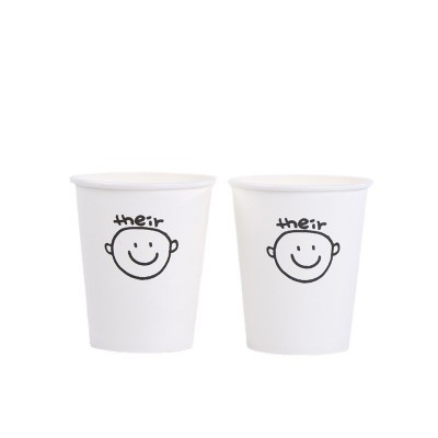 一次性纸杯定 制办公室饮水杯奶茶咖啡杯子 加厚商务广告纸杯批发图4