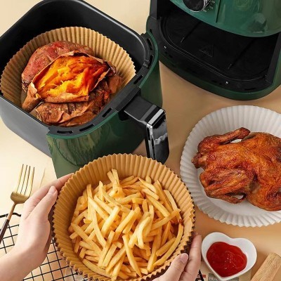 圆形空气炸锅专用纸吸油纸垫 一次性家用厨房烘焙纸硅油纸批发图2