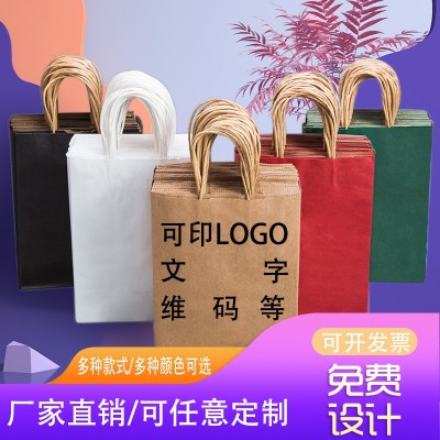 牛皮纸袋手提袋子衣服店的手提紙袋礼品袋子手提高级感创 意生日