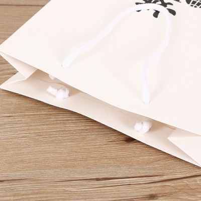 纸袋定做 企业广告礼品购物包装 手提绳子加强版白卡牛皮纸袋定做图4