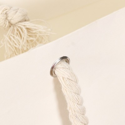 纸袋定做 企业广告礼品购物包装 手提绳子加强版白卡牛皮纸袋定做图2