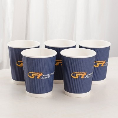 一次性瓦楞纸杯子 加厚双层隔热杯咖啡奶茶豆浆外卖打包纸杯图4