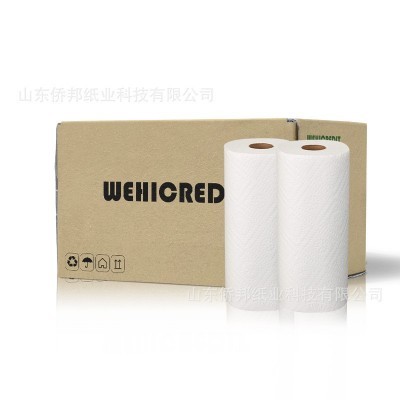 超大卷食品级厨房纸出口定制logo干湿两用吸油吸水图3