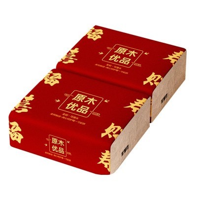 婚庆婚宴餐巾纸婚礼结婚卫生纸红色家用纸巾抽纸整箱大量批纸抽图3